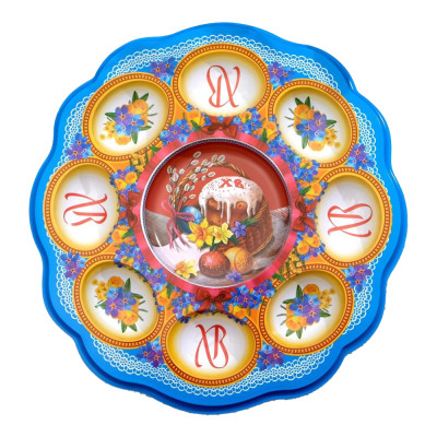 Пасхальная подставка Пасхальная композиция, на 8 яиц  и 1 кулич 24 х 25 см, пластик