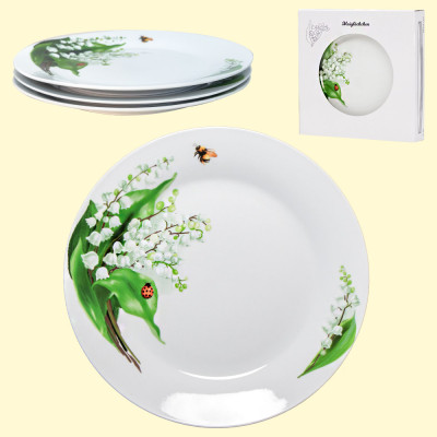 Набор из 3 тарелок Ландыши Ø24 см