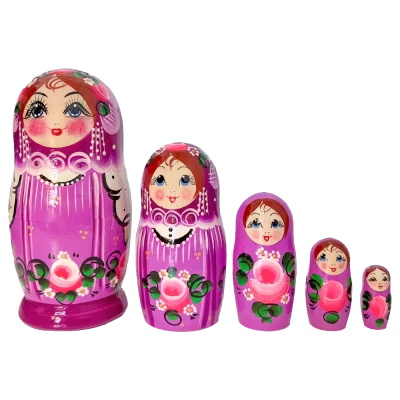 Матрёшка Сиреневый Сарафан M5 18 см