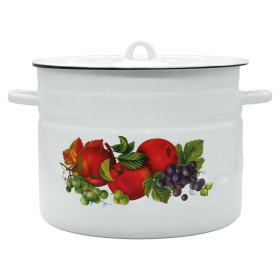 Кастрюля эмалированная с крышкой Фруктовый рай 12 л