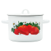 Кастрюля эмалированная с крышкой Клубника 3 л