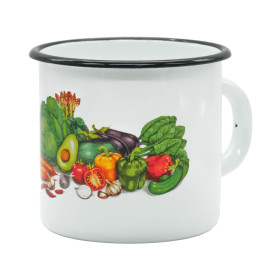 Кружка эмалированная Овощи 1 л