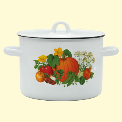 Кастрюля эмалированная с крышкой Овощи 3 л