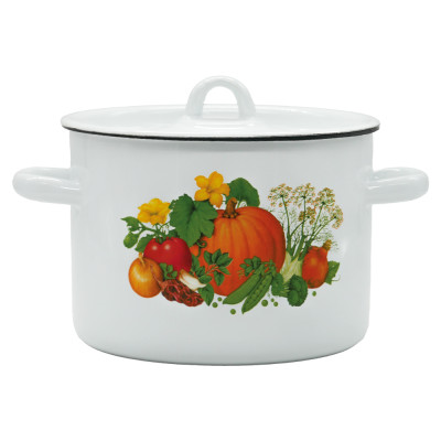 Кастрюля эмалированная с крышкой Овощи 3 л
