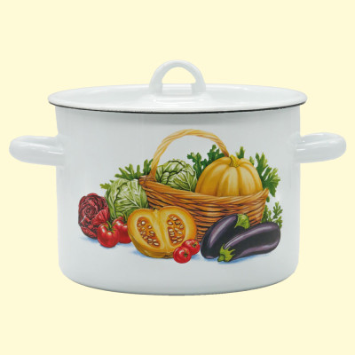 Кастрюля эмалированная с крышкой Овощи 3 л