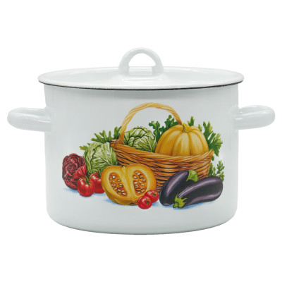 Кастрюля эмалированная с крышкой Овощи 3 л