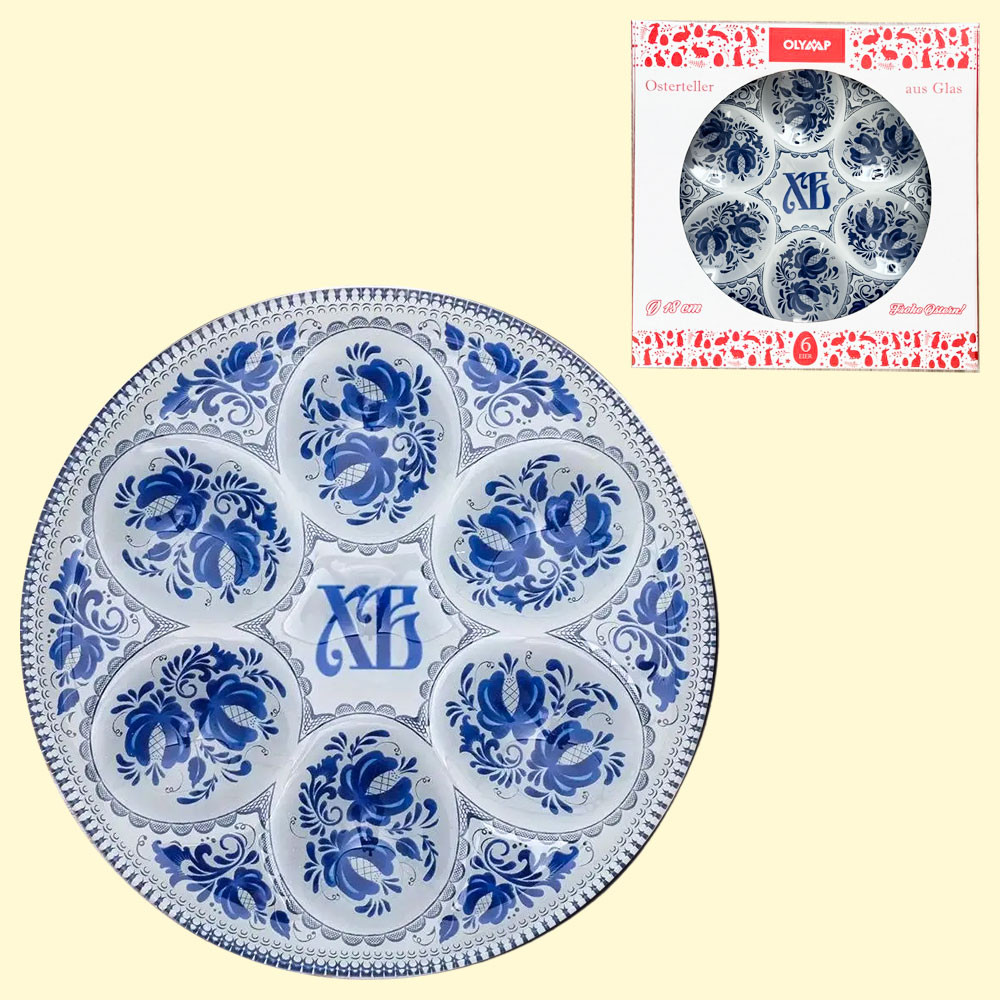 Пасхальная подставка Узор, на 6 яиц,  Ø 18 см, стекло