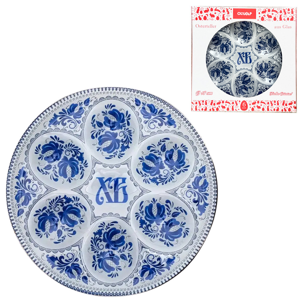 Пасхальная подставка Узор, на 6 яиц,  Ø 18 см, стекло