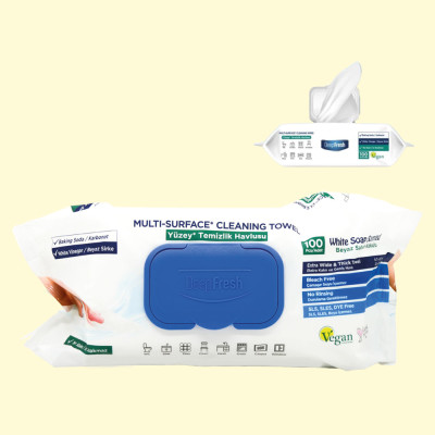 Влажные чистящие салфетки УНИВЕРСАЛЬНЫЕ ПОЛОТЕНЦА XXL 100 штук