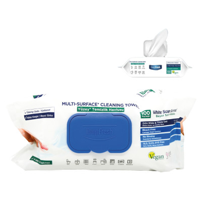 Влажные чистящие салфетки УНИВЕРСАЛЬНЫЕ ПОЛОТЕНЦА XXL 100 штук
