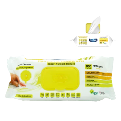 Влажные чистящие салфетки УНИВЕРСАЛЬНЫЕ ПОЛОТЕНЦА LEMON XXL 100 штук