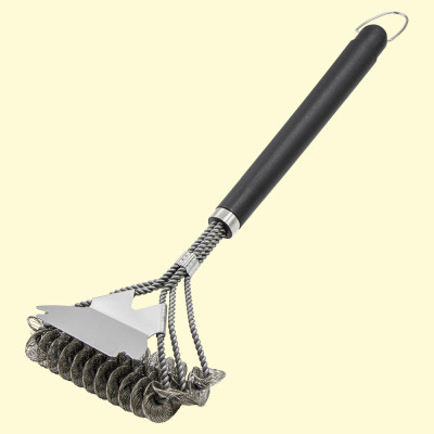 Щётка для гриля со скребком, 45 см