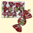Tannenbaumschmuck-4er-Set Bonbons, rot, 11 x 5 x 4 cm