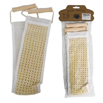 Мочалка из сизаля 61 x 10 см с деревянной ручкой