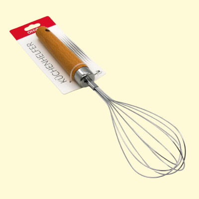 Венчик кулинарный для взбивания 28 см, дерево, сталь