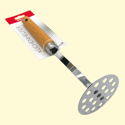 Картофелемялка 25 см, дерево, сталь