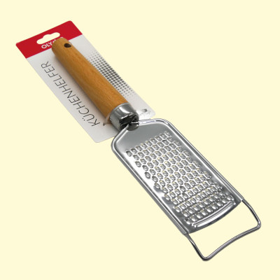 Ручная терка односторонняя с мелкими отверстиями 26 см, дерево, сталь