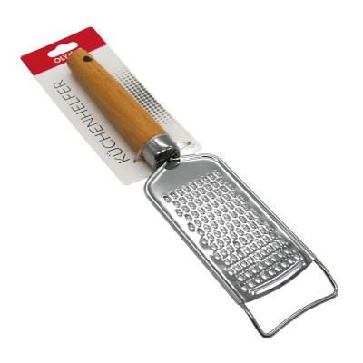 Ручная терка односторонняя с мелкими отверстиями 26 см, дерево, сталь