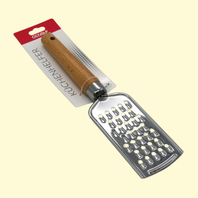 Ручная терка односторонняя с крупными отверстиями 24 см, дерево, сталь