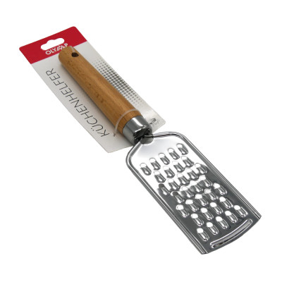Ручная терка односторонняя с крупными отверстиями 24 см, дерево, сталь