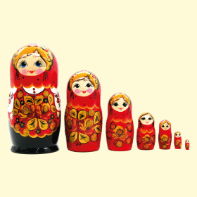 Матрёшка Златолистник M7, пр. 18 см