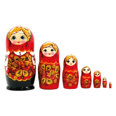 Матрёшка Златолистник M7, пр. 18 см