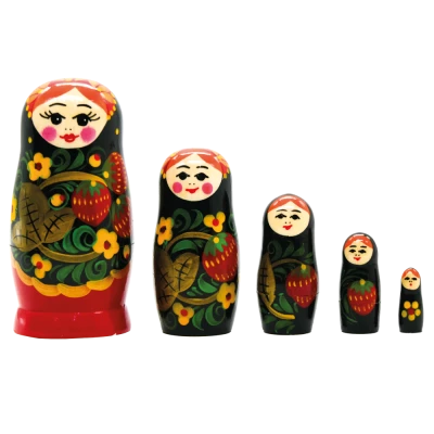 Матрёшка Земляничка M5, 11 см