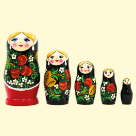 Матрёшка Хохлома Вятка M5, 18 см