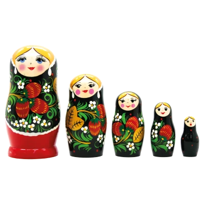 Матрёшка Хохлома Вятка M5, 18 см