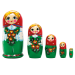 Матрёшка Незабудка красный платок M5, 16 см