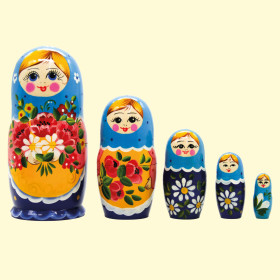 Матрёшка Маковый букет M5, 18 см