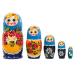Матрёшка Маковый букет M5, 18 см