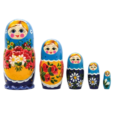 Матрёшка Маковый букет M5, 18 см