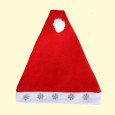 Weihnachtsmütze Снежинка mit Aufkleber, rot