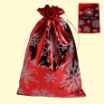 Geschenkbeutel Brokat С Новым годом, ca. 20 × 30 cm, rot