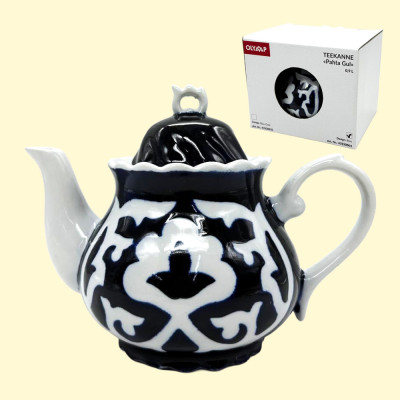 Чайник заварочный Пахта Гул, белый-синий, Узбекистан, 0,9 л