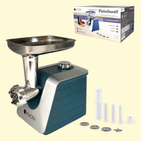 Электрическая мясорубка KVOTA 3-в-1, 1500 Вт, вес 3,3 кг, бирюзовый цвет