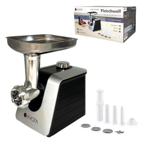 Электрическая мясорубка KVOTA 3-в-1, 1500 Вт, вес 3,3 кг, черный цвет