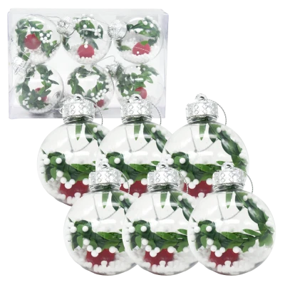 Ёлочные игрушки Левин, шары новогодние, d6 см, набор 6 шт