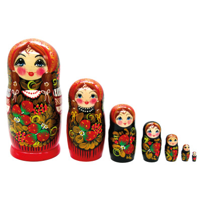 Матрёшка Золотая Хохлома M7 21 см