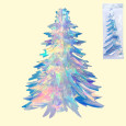 Weihnachtsdekoration, Girlande Tannenbaum holografisch, 13 × 30 cm, 10er-Set