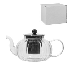 Заварочный чайник из стекла 1 л, из высококачественного стекла, с крышкой и металлическим ситечком