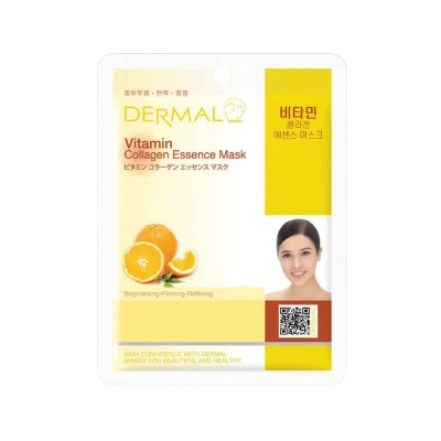 DERMAL тканевая маска для лица с коллагеном и витаминным комплексом, 23 г
