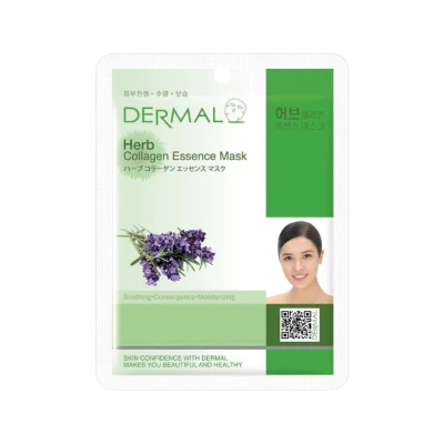 DERMAL тканевая маска для лица с коллагеном и травами, 23 г