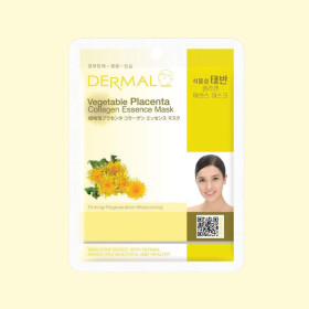 DERMAL тканевая маска для лица с коллагеном и растительной плацентой, 23 г