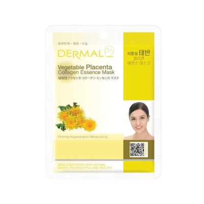 DERMAL тканевая маска для лица с коллагеном и растительной плацентой, 23 г