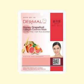 DERMAL тканевая маска для лица с коллагеном, грейпфрутом и мёдом, 23 г
