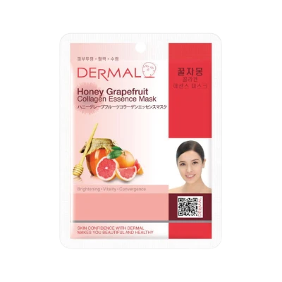 DERMAL тканевая маска для лица с коллагеном, грейпфрутом и мёдом, 23 г