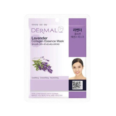 DERMAL тканевая маска для лица с коллагеном и лавандой, 23 г