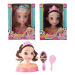 Голова для причёсок с аксессуарами, 16 см, 2 цвета в ассортименте, упаковка с окном